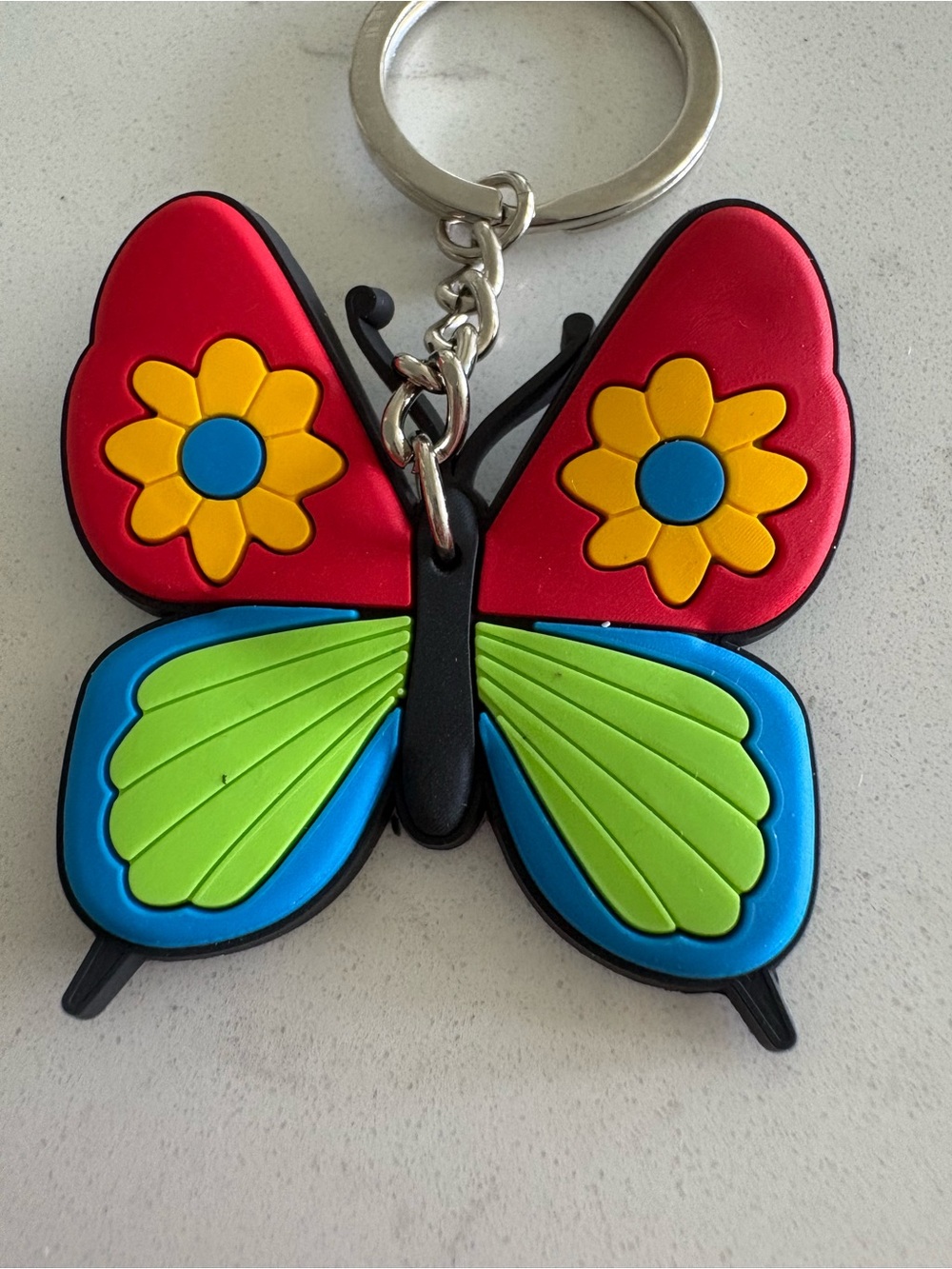 Vibrant Butterfly Keychain
